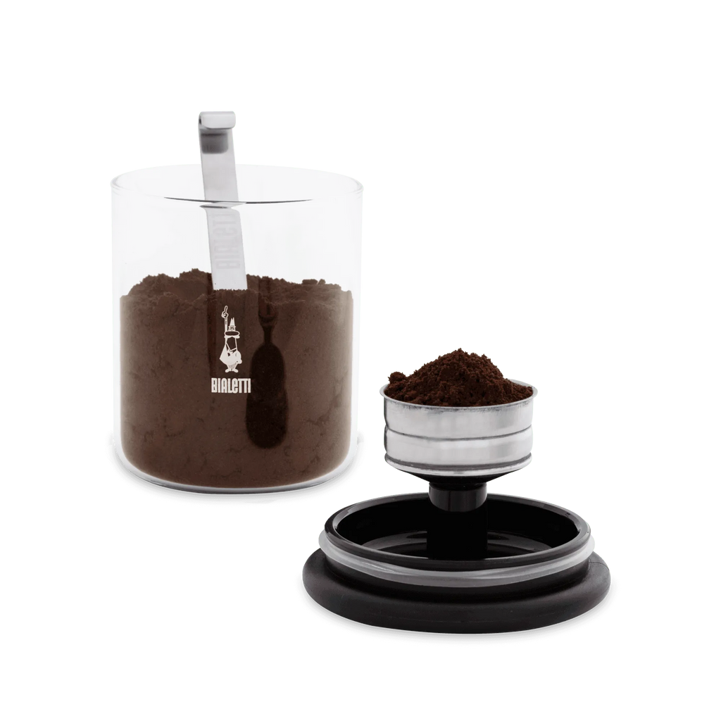 Bialetti - Glass Coffee Jar W/Moka Top